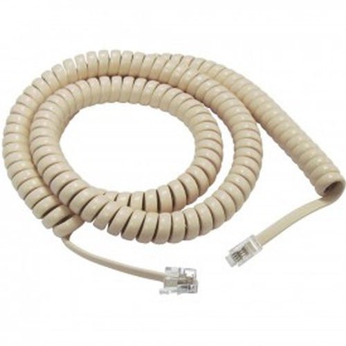 Avaya Partner Spirit 12ft 12' Ash Creme Handset Telephone Base/Coil Curly Cord