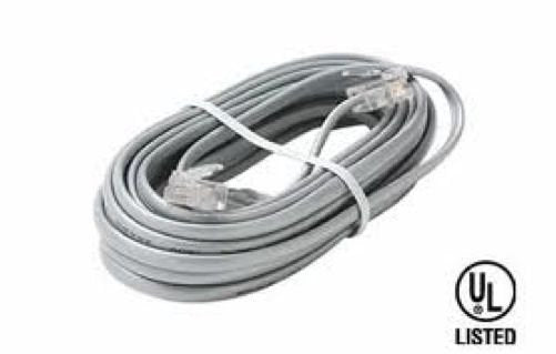 14ft 14'  Silver Gray Telephone Phone Line Cord Cable 4 Conductor NEW