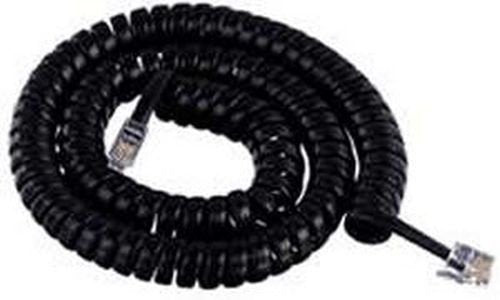 9ft 9' Black Handset Receiver Phone Telephone Coil Curly Cord