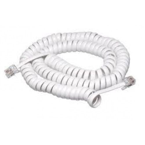 9ft 9' White Handset Receiver Phone Telephone Coil Curly Cord
