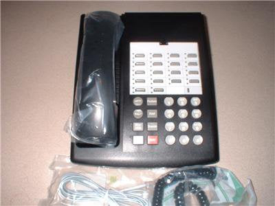 AVAYA LUCENT PARTNER 18 BUTTON BLACK TELEPHONE PHONE NEW HANDSET AND BASE CORD