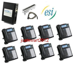 ESI S-CLASS PHONE SYSTEM W/ (8) 48 KEY H DFP PHONES VOICE MAIL CALLER ID