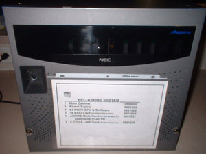 NEC ASPIRE 8 SLOT KSU  CPU 64  VOICEMAIL 16 ESIU CARD  8 CO LS LINE CARD