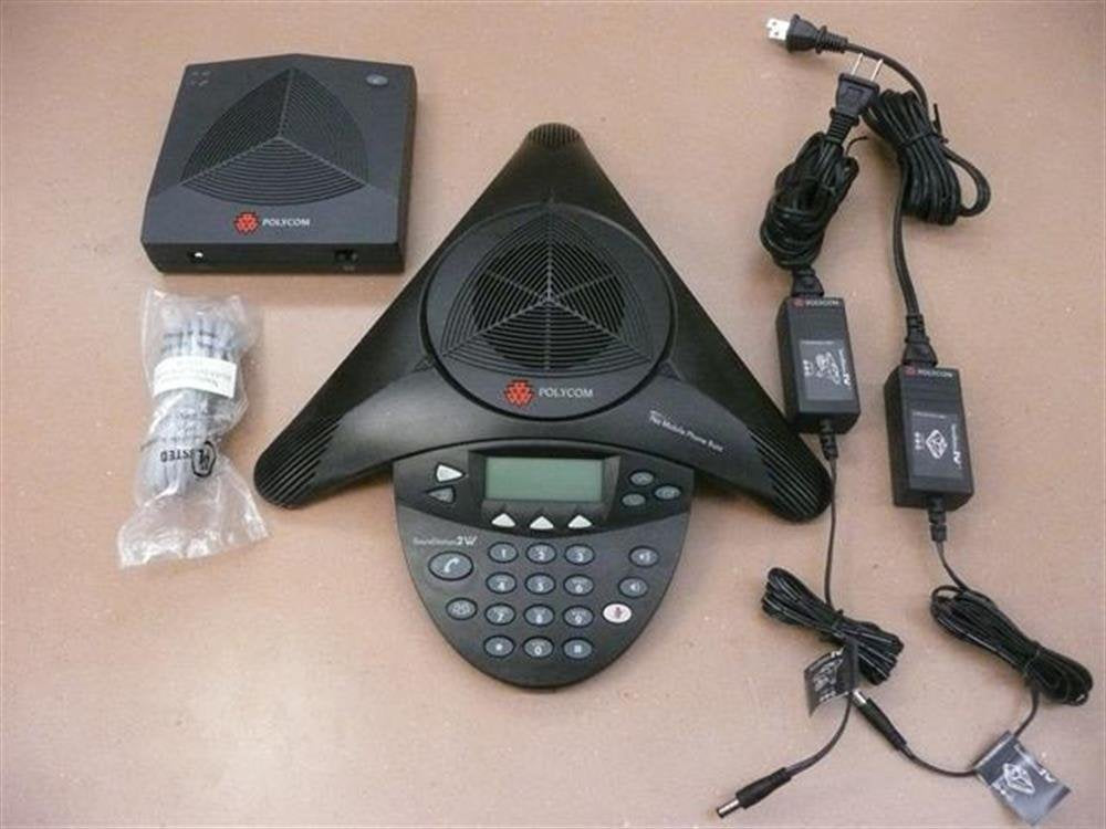 Polycom SoundStation 2W 2201-67880-160 1.9Ghz DECT 6.0 Wireless Conference Telephone with Receiver